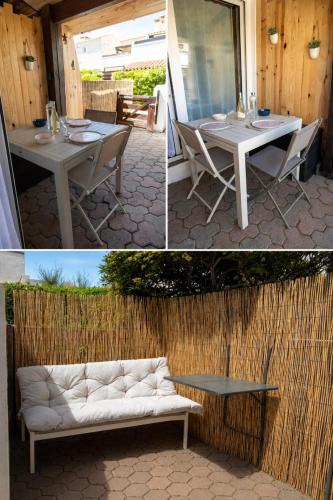 escapade marine, studio rénové avec extèrieur à deux pas de la plage