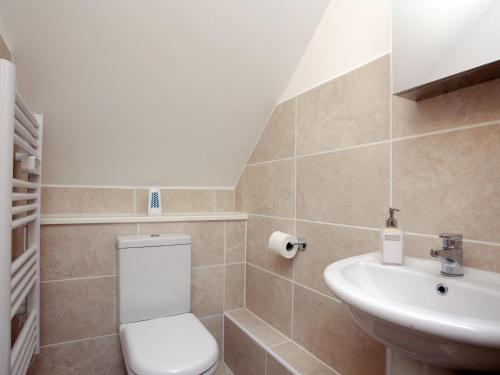 a bathroom with a toilet and a sink at Daisy Cottage - Uk31294 in Locking
