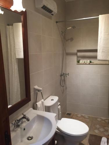 a bathroom with a toilet and a sink at Rose Building Apartment in Cospicua