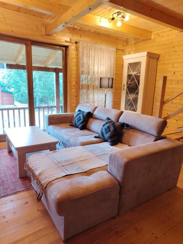 a living room with a couch and a table at Vila Bianka Žabljak Vikendica u selu Uskoci in Žabljak