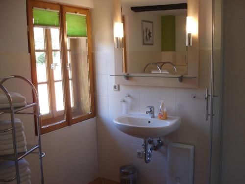 Ένα μπάνιο στο Ferienhaus am Oeringer Tor