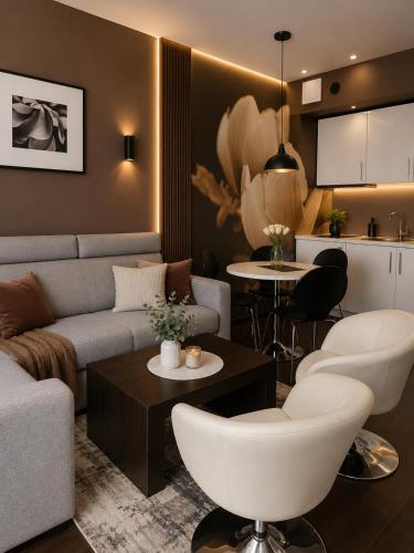 Apartament prywatny salon z aneksem kuchennym, sypialnią w hotelu DIVA