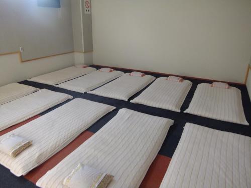 Ένα ή περισσότερα κρεβάτια σε δωμάτιο στο Natural Onsen Hostel Hidamari no Yu