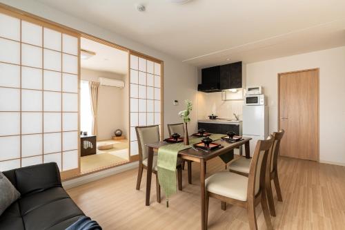 Akino Inn, New Apart ment Hotel, Japanese Style, 2BR with Large Balcony, Private Bath and Separate Toilet, Sleeps 5, 3-Min Walk to Tengachaya St ation, Direct Access to Kansai Airport, Near Namba and Tsutenkaku