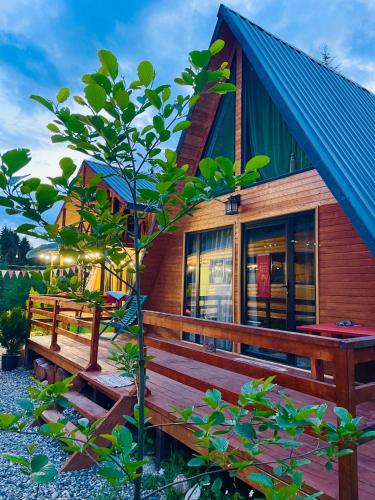 Wooden Huts In Mestia