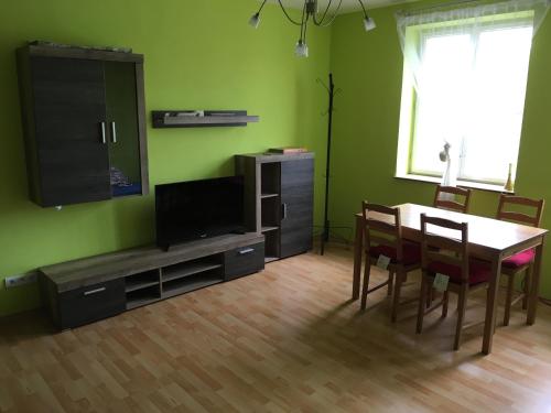 TV a/nebo společenská místnost v ubytování City Apartment Děčín