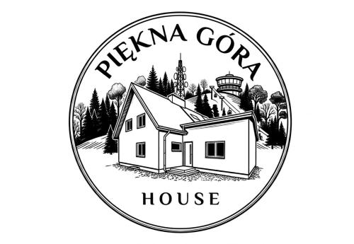 a black and white logo for a provenana cooper house at Piękna Góra House in Gołdap