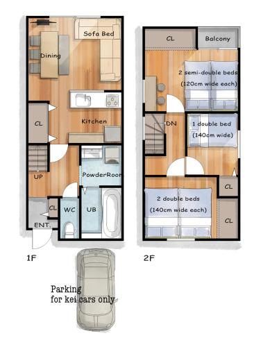 Entire House with 3 Private Bedrooms-Perfect for Groups 天下茶屋