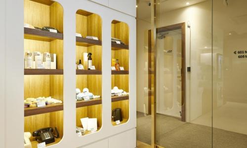 a bathroom with a shower and a glass door at JustSleep Namyangju Dasan in Namyangju
