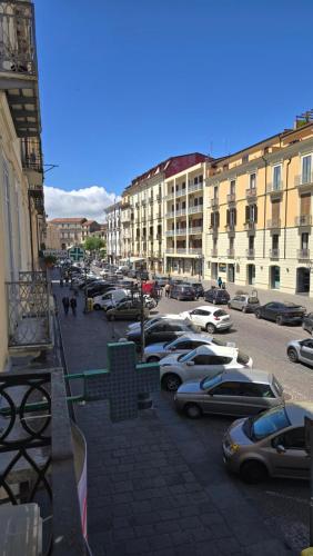a group of cars parked in a parking lot at Numistrano Room in Lamezia Terme