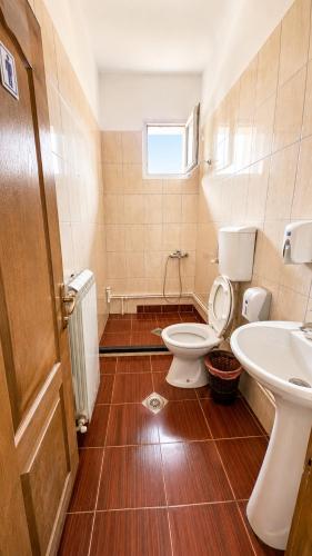 a bathroom with a toilet and a sink at Motel MEČE in Bijelo Polje