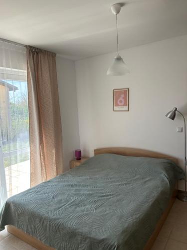 a bedroom with a bed and a window at Villa Alba in Ezerets