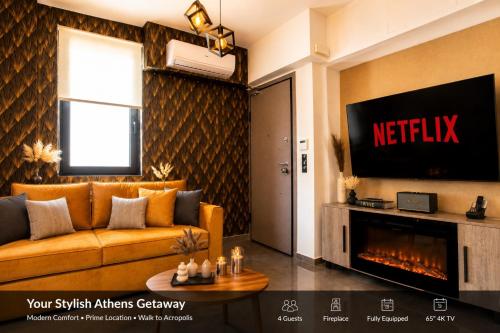 Luxury Penthouse with Acropolis View and Private Apt