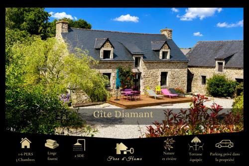 Gîte Diamant, Vallée du Scorff, Nature, Bien-être, 6 personnes