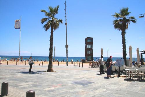 practically in front of the beach