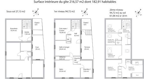 a schematic diagram of the project at Gîte Fischer in Ottrott