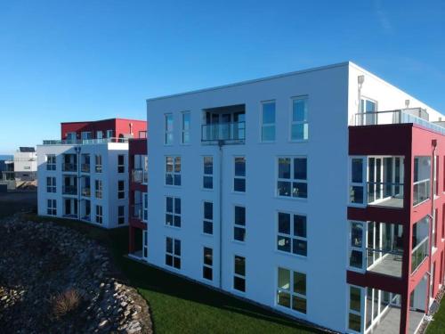 an aerial view of buildings in a city at Residenz Bollwark 3 1 in Olpenitz