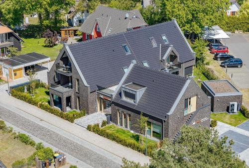 an aerial view of a house at Ferienwohnung Pinschieter in Born