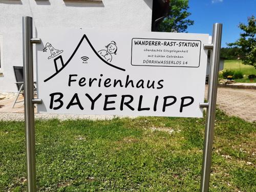 a sign for afreeland bavipurip at Ferienhaus Bayerlipp in Scheßlitz
