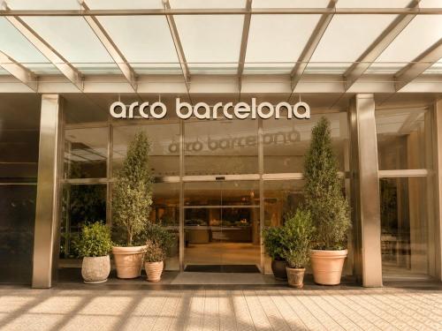 anoto barcelona signage on the facade of a building at Arco Barcelona Hotel in Barcelona