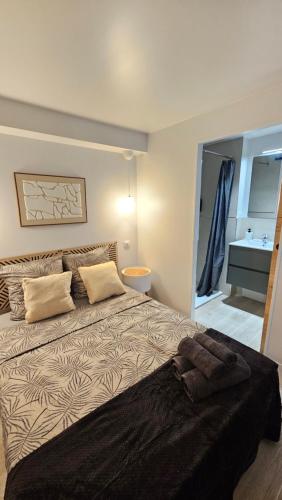 Logement climatisé rénové avec cour, Parking gratuit, Proche Festival et remparts