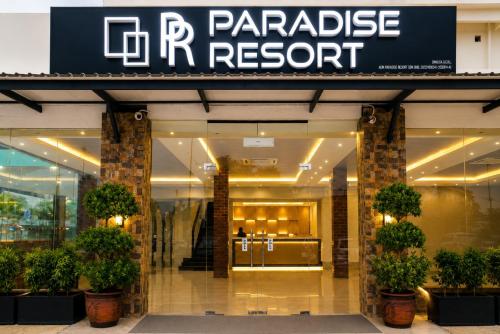 a store front of a parakeet resort at Paradise Resort Langkawi in Pantai Cenang
