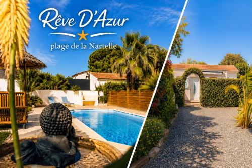 plage de la Nartelle à quelques pas -T2- 20m2 - piscine partagée - parking - BBQ - calme & détente au Rêve D'Azur