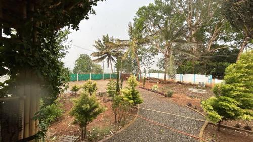a garden with trees and plants in a yard at Ecospace Kabini in Kabini River