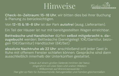 a document with the names of the beneficiaries of the fundraiser at Ferienhaus-Park Brennickenswerder in Lychen