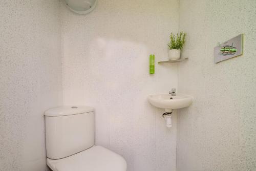 a bathroom with a toilet and a sink at 1 Bed in Bude oc-s34850 in Bude