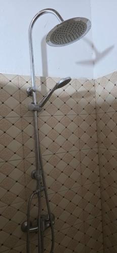 a shower with a shower head in a bathroom at Vacaciones Timonier in Mar Lodj