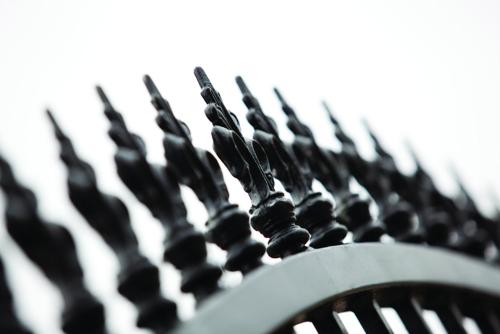a close up of the end of a metal object at Victoria Mansions Hotel Apartments in Weston-super-Mare