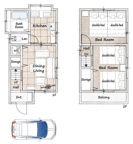 NEWOPEN Tokyo Disneyland 4beds Direct access to Nihonbashi and Tokyo Stations Parking on site 8-minute walk to the station Long-term stays available