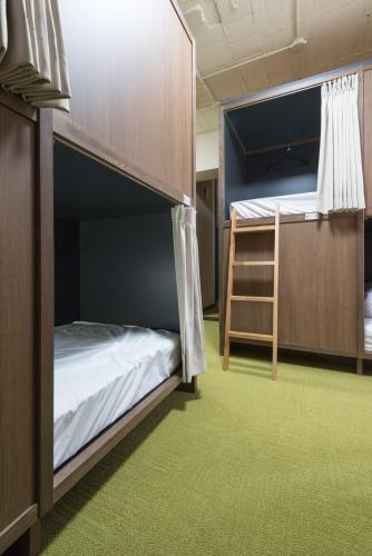 a room with a bunk bed and a ladder at Tokyo Guest House Itabashi-juku in Tokyo