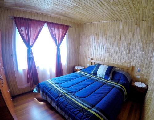 Llit o llits en una habitació de Cabañas Estero San Juan