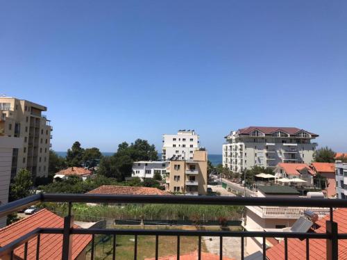 a view of a city from a balcony at Katalea Apartment in Shëngjin