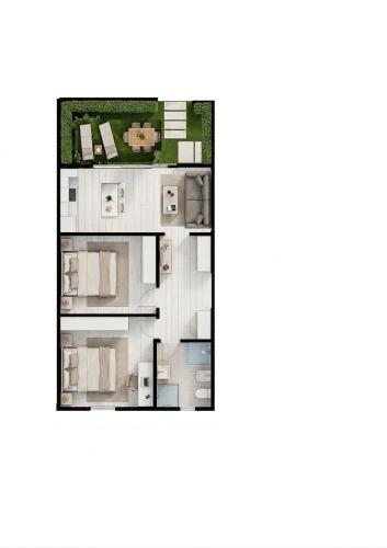 a floor plan of a house at Village & Camping La Foce in Valledoria