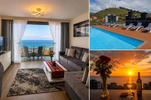 Madeira Mar - Seaview- Top Floor Apartment with Rooftop Pool
