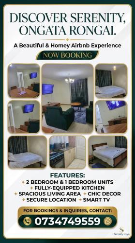 a collage of photos of a hotel room at Serenity Breeze in Ongata Rongai 