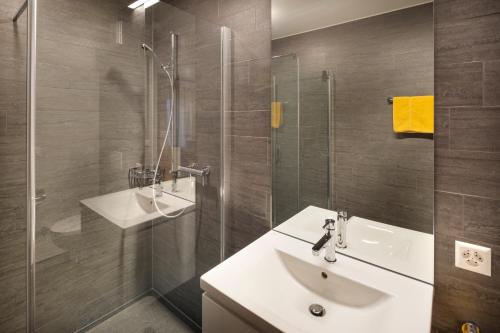 Kamar mandi di Aparthotel-aarau-WEST Swiss Quality