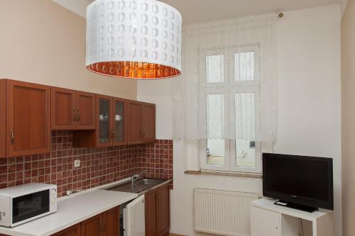 Kuchyň nebo kuchyňský kout v ubytování Hotel Richmond Teplice