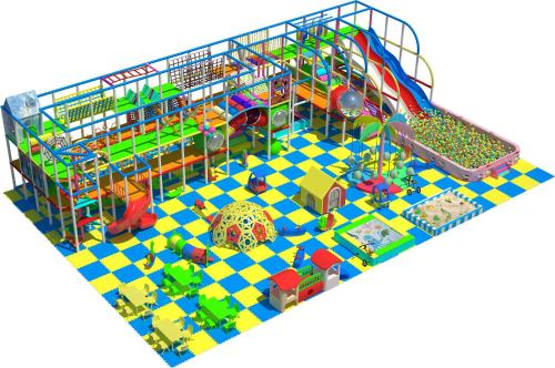 an isometric view of a playground with slides and attractions at Binh Minh Dien Chau Hotel in Diễn Châu