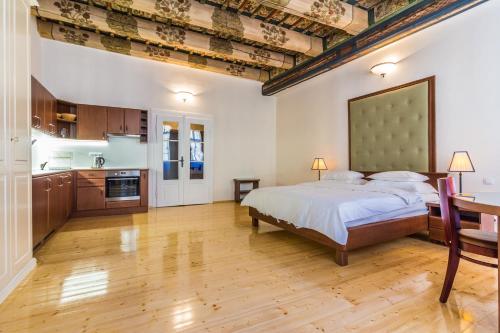 Kuchyň nebo kuchyňský kout v ubytování Residence Thunovska