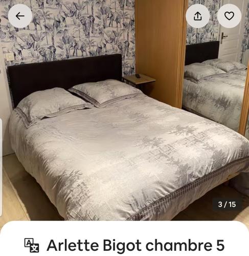 an image of an apartment bedroom with a bed at Arlette Guest House in Essarts