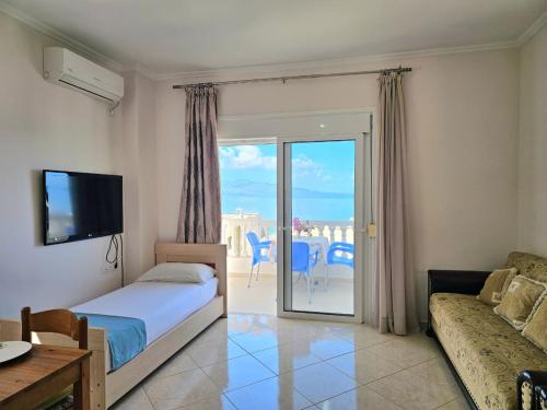 Postel nebo postele na pokoji v ubytování Eri Apartments