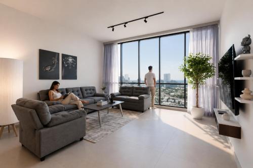 HAVN - High-Floor 2- Bed at Hilliana, Burj View