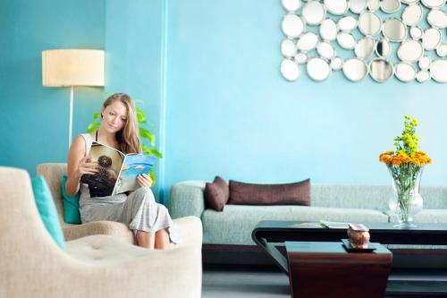 Zona de estar de The Beach Apartments