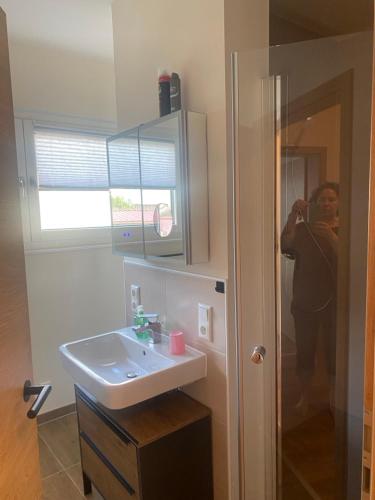 Koupelna v ubytování Ferienwohnung Bacher 2