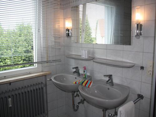 Koupelna v ubytování Ferienwohnungen PANO