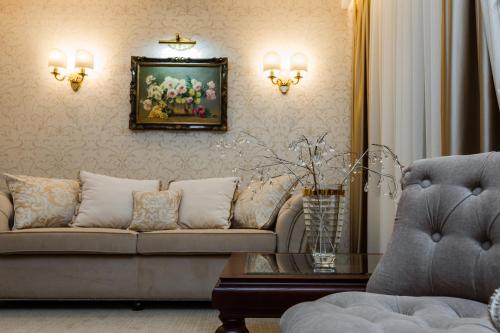 Χώρος καθιστικού στο Galant Hotel